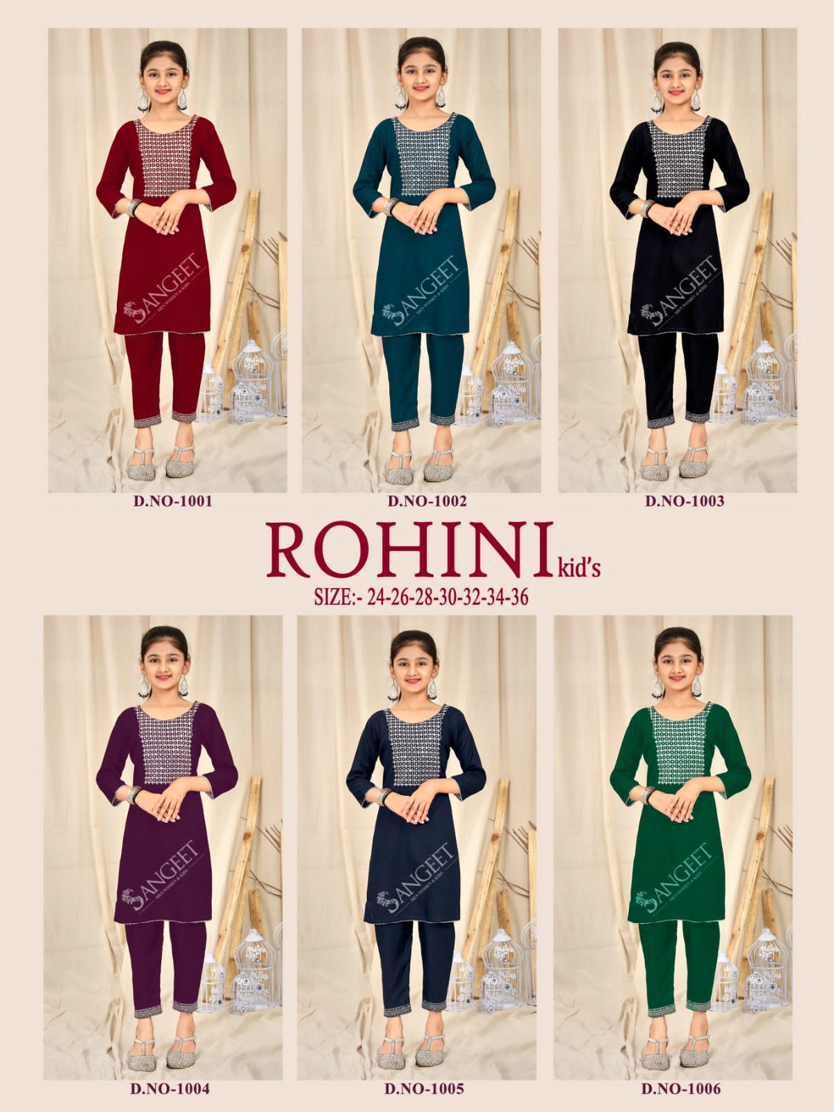 Rohini Rayon Embroidery Kids Girls Wear Catalog